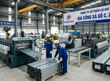 Tiêu chuẩn kỹ thuật cần biết khi gia công xà gồ C, Z – Giải pháp tối ưu từ Cơ Khí Prosimex