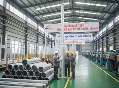 Gia công cột đèn theo bản vẽ kỹ thuật chuẩn xác, bền đẹp tại Cơ Khí Prosimex