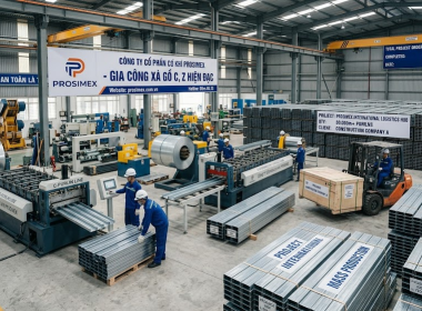 Gia công xà gồ số lượng lớn cho dự án – Giải pháp tối ưu chi phí và tiến độ từ Cơ Khí Prosimex
