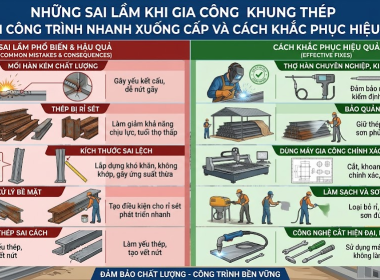 Những Sai Lầm Khi Gia Công Khung Thép Khiến Công Trình Nhanh Xuống Cấp Và Cách Khắc Phục Hiệu Quả