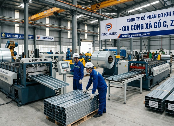 Tiêu chuẩn kỹ thuật cần biết khi gia công xà gồ C, Z – Giải pháp tối ưu từ Cơ Khí Prosimex